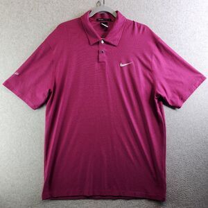 Nike Shirt Mens L Purple Tiger Woods Collection Cooling Golf Performance Dri Fit